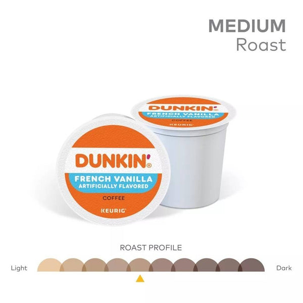 Load image into Gallery viewer, Dunkin&#39; French Vanilla, Medium Roast, Keurig K-Cup Coffee Pods, Box of 22 K-cups
