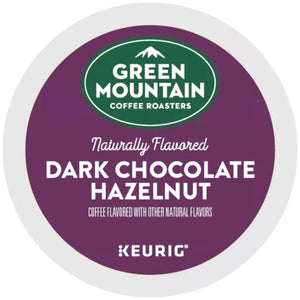 Green Mountain Dark Chocolate Hazelnut, Medium Roast, Keurig K-cup Coffee Pods, Box of 24 K-cups