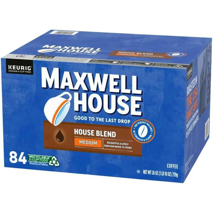 Maxwell House House Blend, Medium Roast, Keurig K-cup Coffee Pods, Box of 84 k-cups