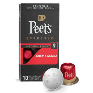 Peet's Coffee Crema Scura, Box of 10 Nespresso Capsules