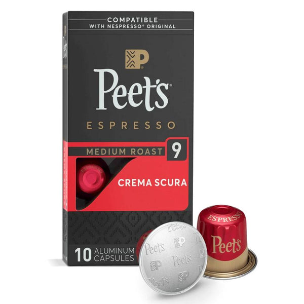 Load image into Gallery viewer, Peet&#39;s Coffee Crema Scura, Box of 10 Nespresso Capsules
