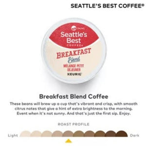 Seattle's Best Coffee Breakfast Blend, Medium Roast, Keurig K-Cup Coffee Pods, Box of 24 K-cups