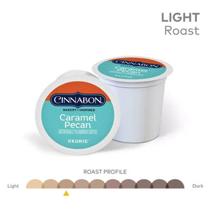 Cinnabon Caramel Pecan Coffee, Light Roast, Keurig K-Cup Coffee Pods