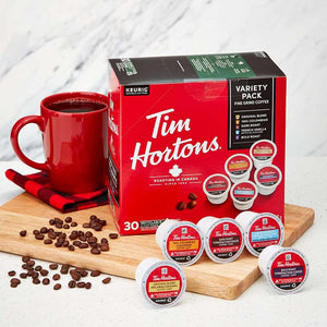 Tim Hortons Variety Pack, Keurig K-cup Coffee Pods, Box of 30 K-cups