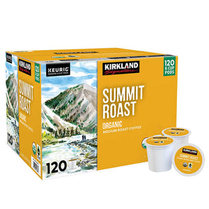 Kirkland Summit Roast, Medium Roast, Keurig K-Cup Coffee Pods, Box of 120 K-cups